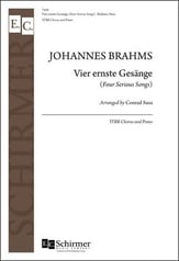 Vier Ernste Gesange TTBB choral sheet music cover